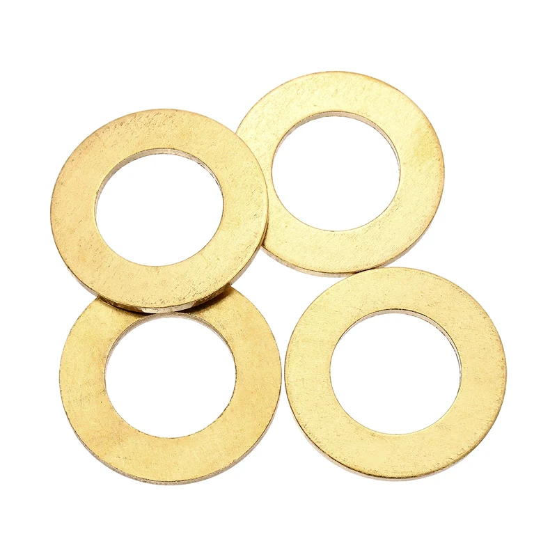 M20x36x2mm Flat Washer, 4PCS Brass Automotive Drain Plug Gasket, Golden