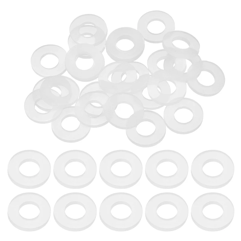 25Pcs M8 Silicone Flat Washer 8mm ID 16mm OD 2mm Thick O Sealing Ring