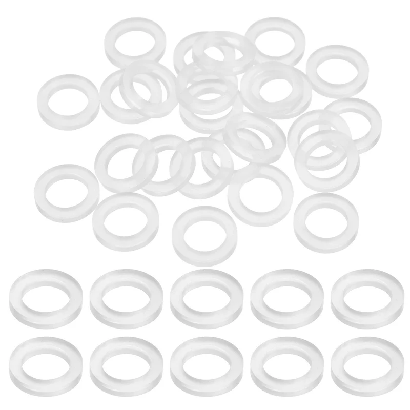25Pcs M8 Silicone Flat Washer 8mm ID 12mm OD 2mm Thick O Sealing Ring