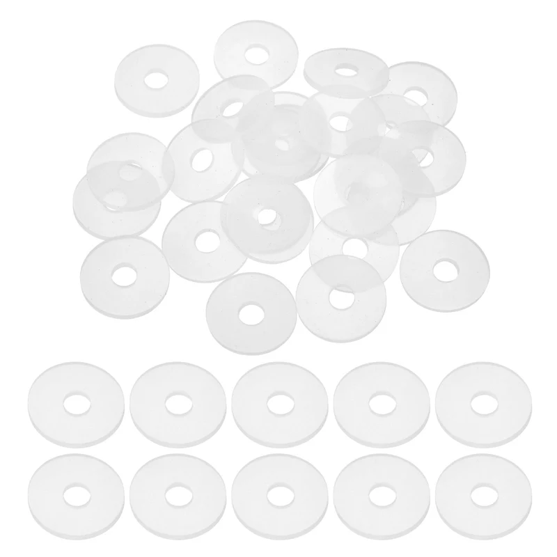 25Pcs M6 Silicone Flat Washer 6mm ID 22mm OD 2mm Thick O Sealing Ring