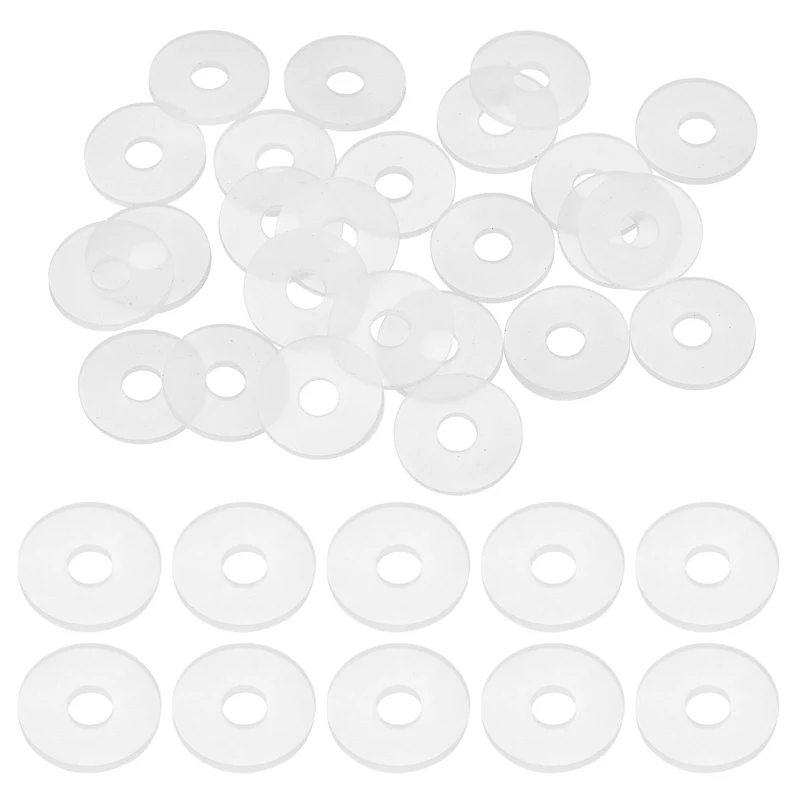 25Pcs M6 Silicone Flat Washer 6mm ID 20mm OD 2mm Thick O Sealing Ring