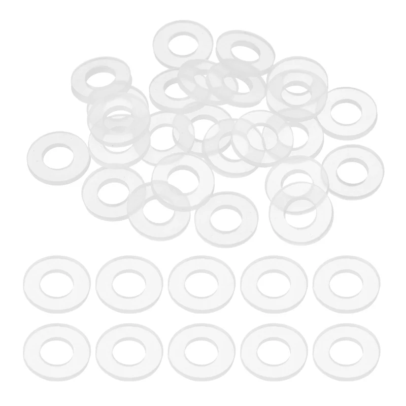 25Pcs M6 Silicone Flat Washer 6mm ID 12mm OD 1.5mm Thick O Sealing Ring