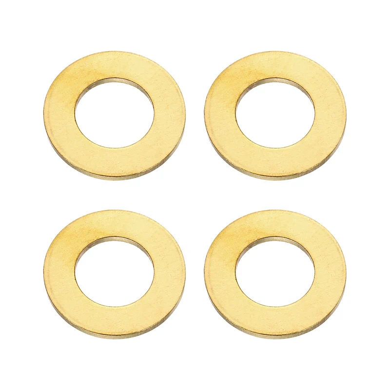 M16x30x2.5mm Flat Washer, 4PCS Brass Automotive Drain Plug Gasket, Golden