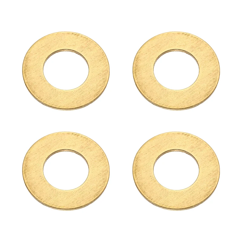 M14x28x2.5mm Flat Washer, 4PCS Brass Automotive Drain Plug Gasket, Golden