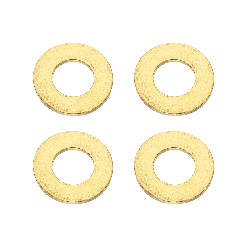 M12x24x2.5mm Flat Washer, 4PCS Brass Automotive Drain Plug Gasket, Golden
