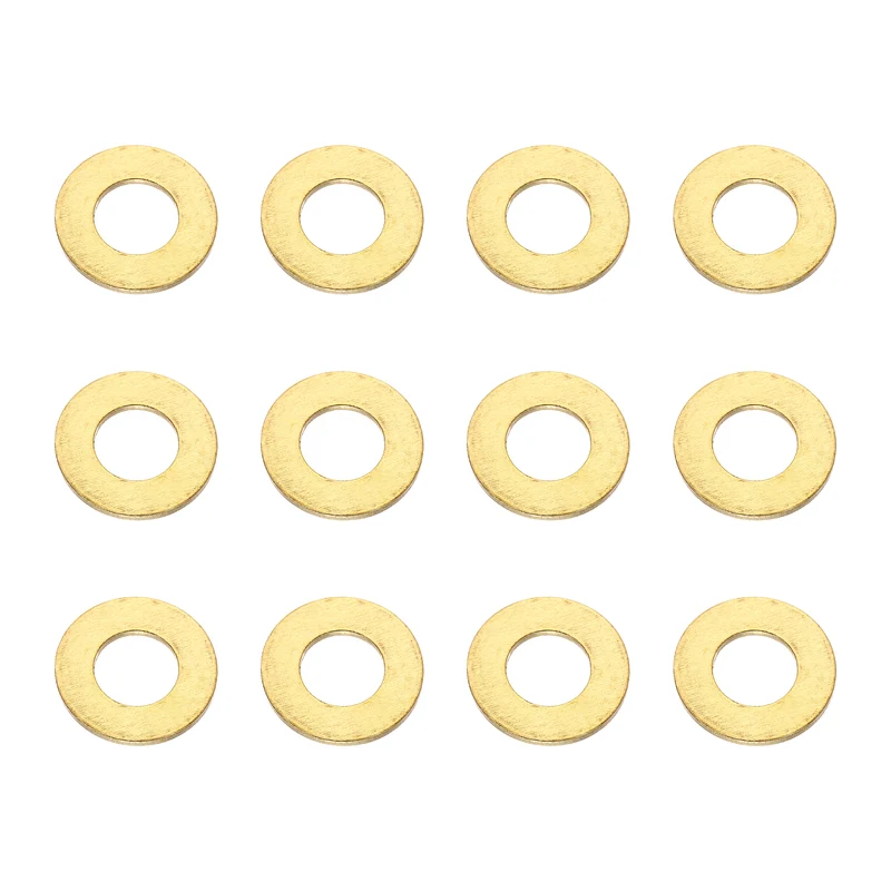 M12x24x1.5mm Flat Washer, 12PCS Brass Automotive Drain Plug Gasket, Golden