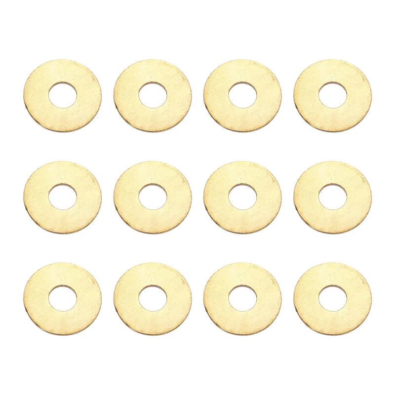 M8x24x1.5mm Flat Washer, 12PCS Brass Automotive Drain Plug Gasket, Golden