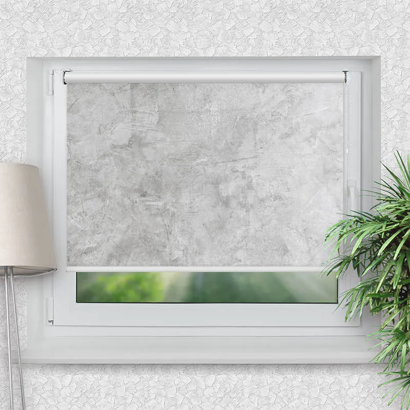 Klemmfix Rollo "Beton Optik Hell" | Motiv-Klemmrollo