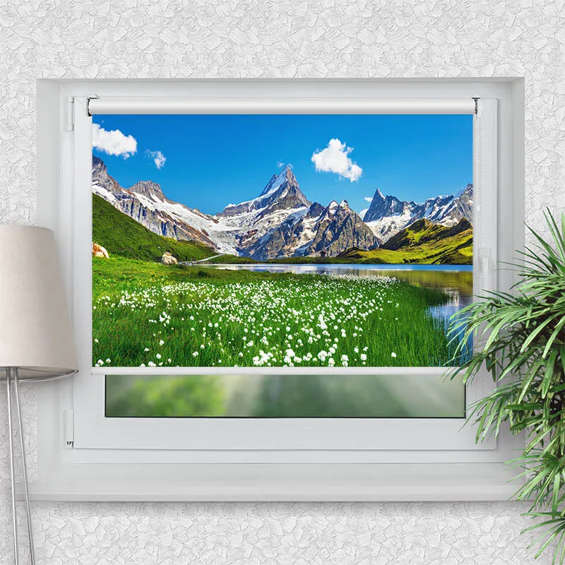 Klemmfix Rollo "Schweizer Alpen Bachalpsee" | Motiv-Klemmrollo