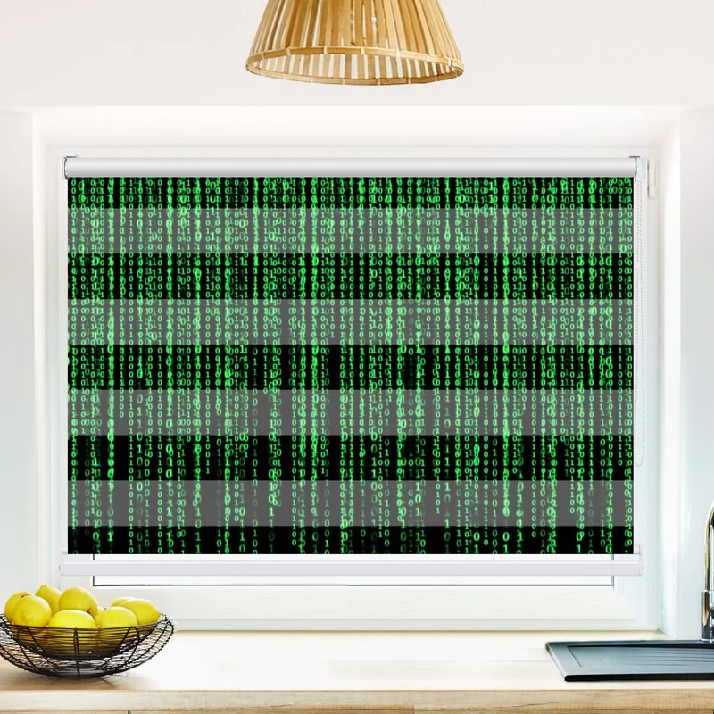 Klemmfix Doppelrollo "Matrix Code" | Klemm Doppelrollo
