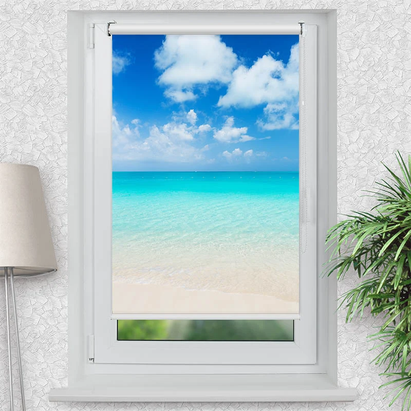 Klemmfix Rollo "Meer Blauer Himmel" | Motiv-Klemmrollo
