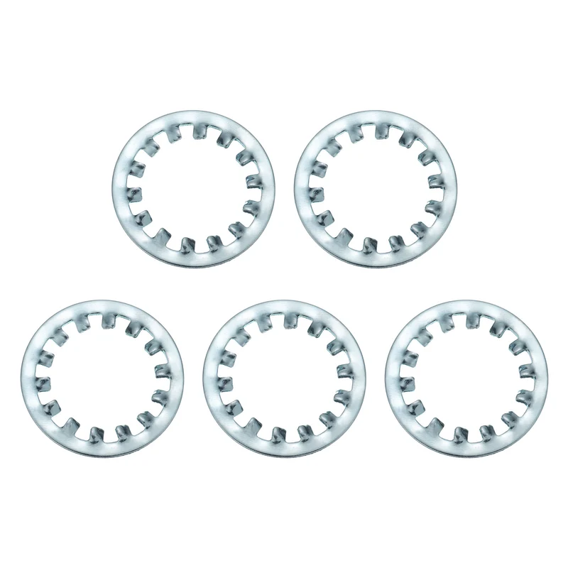 5Pcs 1" Zinc-Plated Carbon Steel Internal Tooth Lock Washer