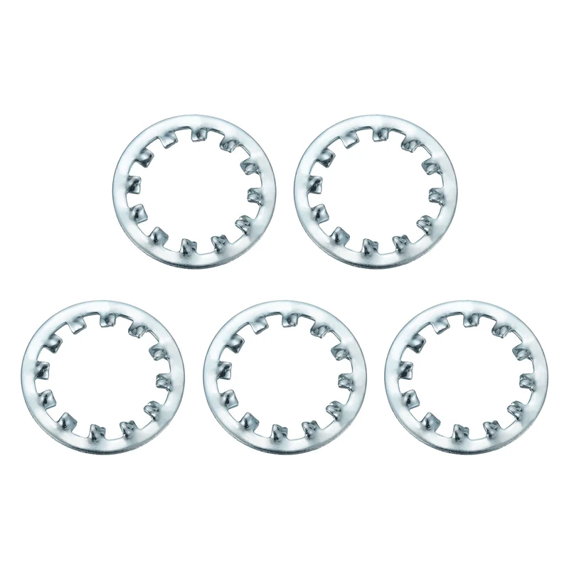 5Pcs 7/8" Zinc-Plated Carbon Steel Internal Tooth Lock Washer