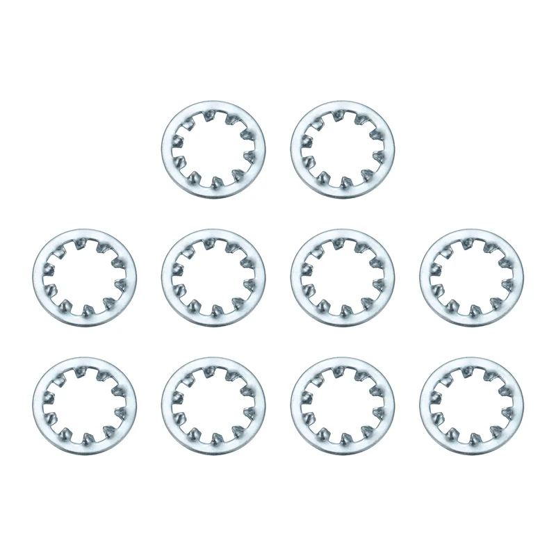 10Pcs 5/8" Zinc-Plated Carbon Steel Internal Tooth Lock Washer