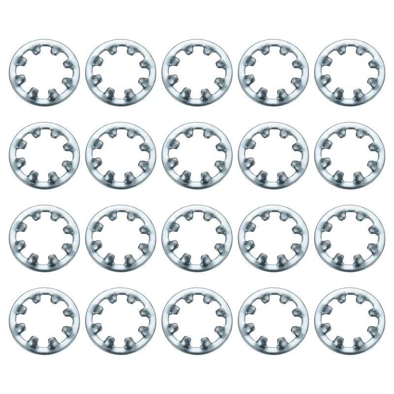 50Pcs 5/16" Zinc-Plated Carbon Steel Internal Tooth Lock Washer