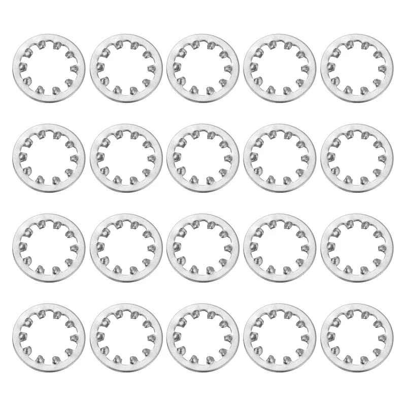 40Pcs 7/16" 304 Stainless Steel Internal Tooth Lock Washer
