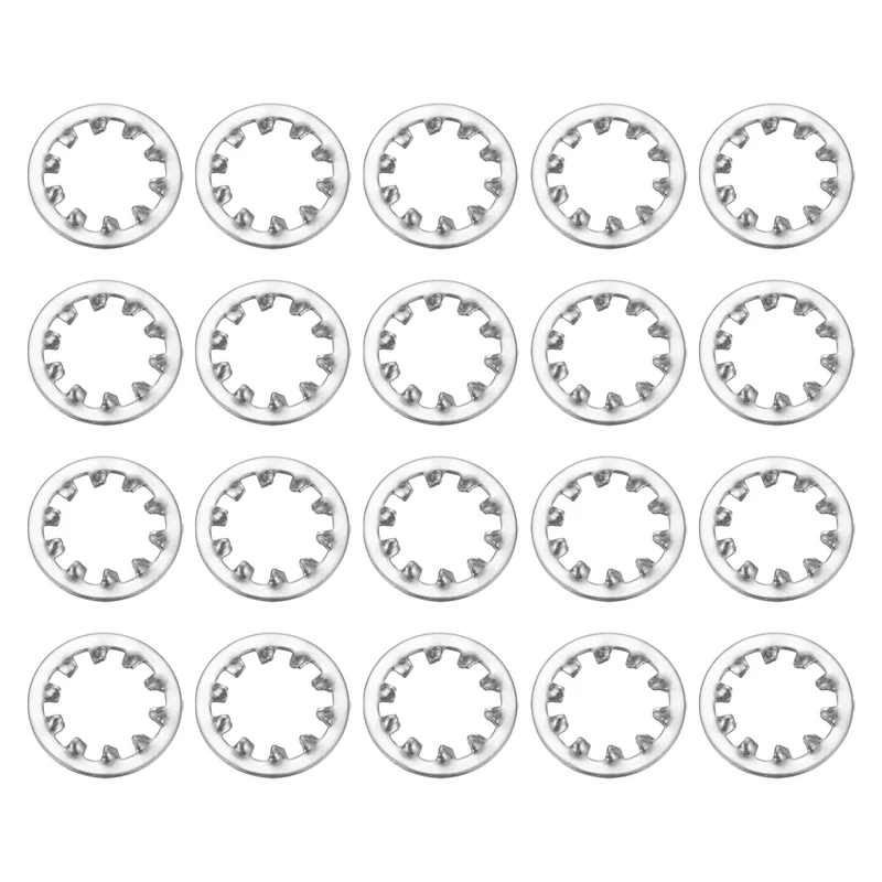 20Pcs 5/8" 304 Stainless Steel Internal Tooth Lock Washer
