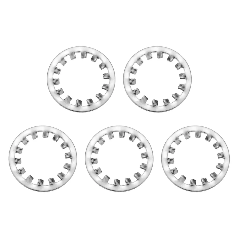 5Pcs 1" 304 Stainless Steel Internal Tooth Lock Washer
