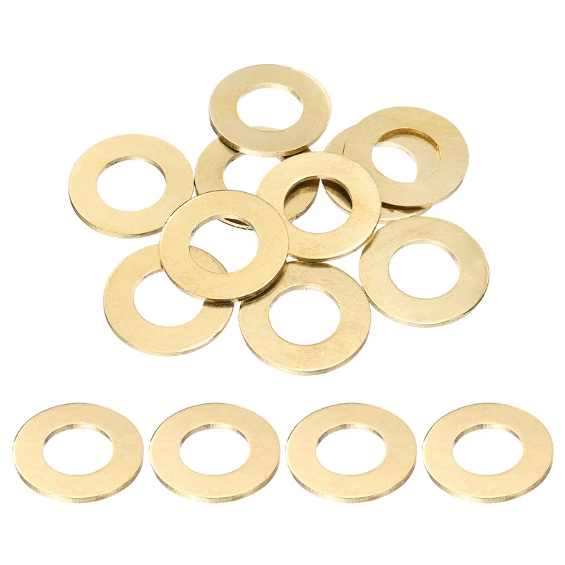 10Pcs M18 Flat Washer, 34mmx18mmx2.5mm Brass Sealing Washers for Screws Bolt