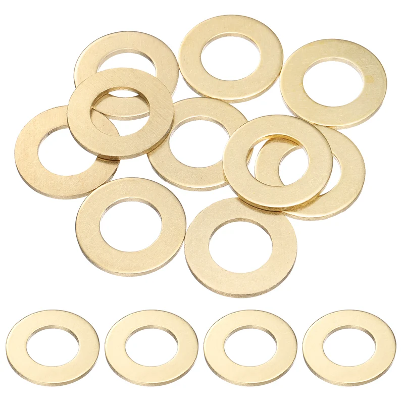 10Pcs M16 Flat Washer 30x16x2mm Brass Sealing Washers for Screws Bolt]