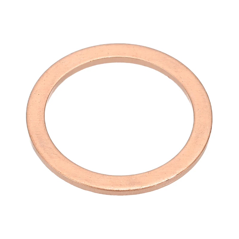 M22x28x1.5mm Flat Washers, 12PCS Copper Automotive Drain Plug Gaskets, Purple