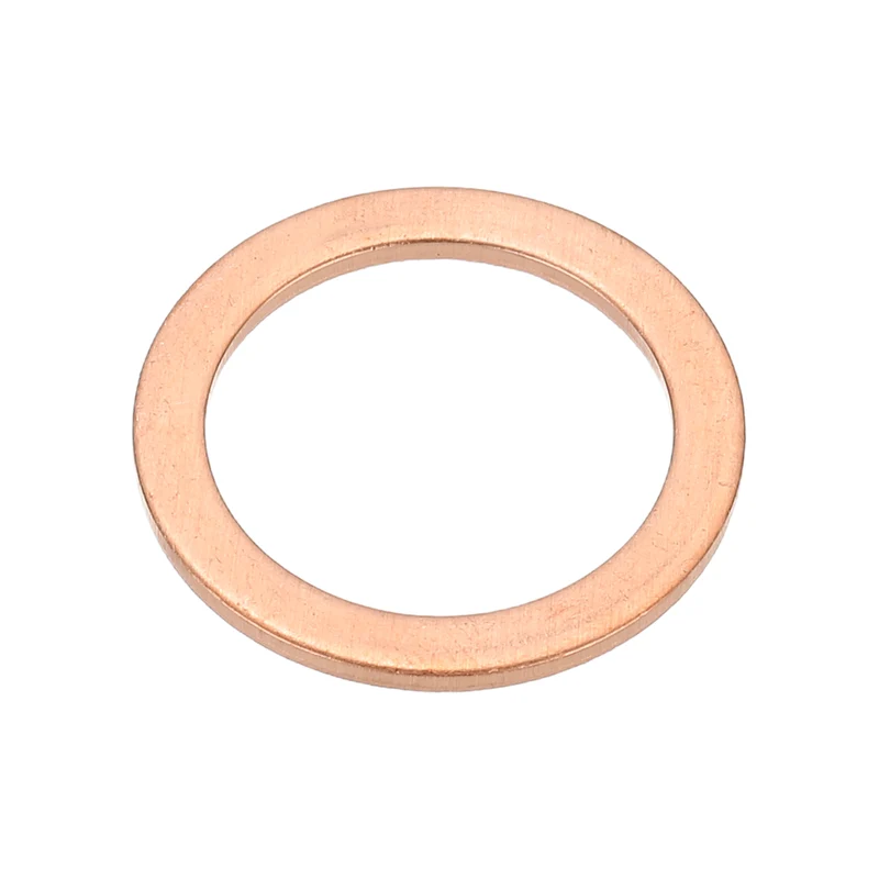M18x24x1.5mm Flat Washers, 12PCS Copper Automotive Drain Plug Gaskets, Purple