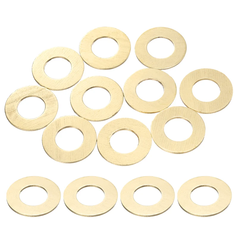 10Pcs M12 Flat Washer, 24mmx12mmx1.2mm Brass Sealing Washers for Screws Bolt