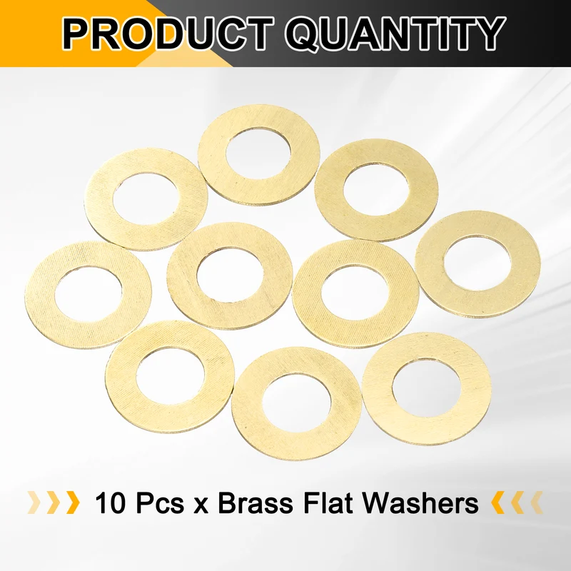 10Pcs M12 Flat Washer 24mmx12mmx1mm Brass Sealing Washers for Screws Bolt