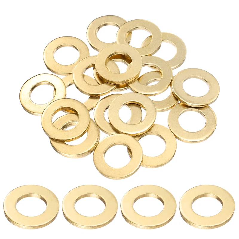 20Pcs M16 Flat Washer, 30mmx16mmx3mm Brass Sealing Washers for Screws Bolt