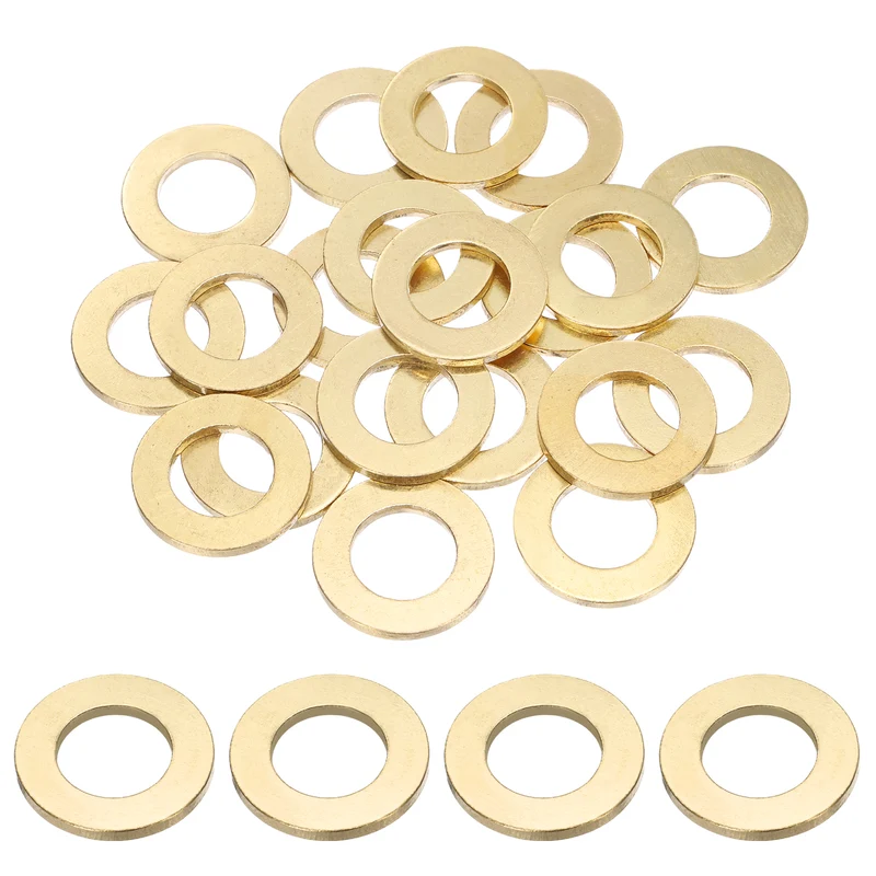 20Pcs M16 Flat Washer, 30mmx16mmx2.5mm Brass Sealing Washers for Screws Bolt