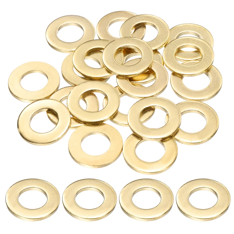 20Pcs M14 Flat Washer, 28mmx14mmx2.5mm Brass Sealing Washers for Screws Bolt