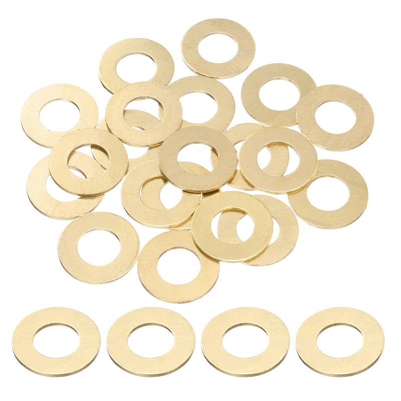 20Pcs M14 Flat Washer, 28mmx14mmx1.5mm Brass Sealing Washers for Screws Bolt