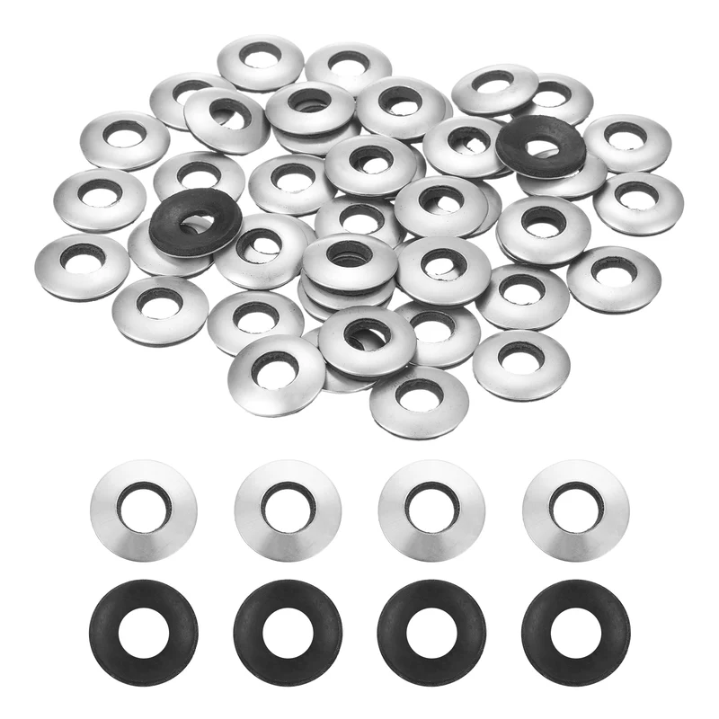 120Pcs Neoprene Washer, 5/16"x3/4" Stainless Steel EPDM Bonded Sealing Gasket
