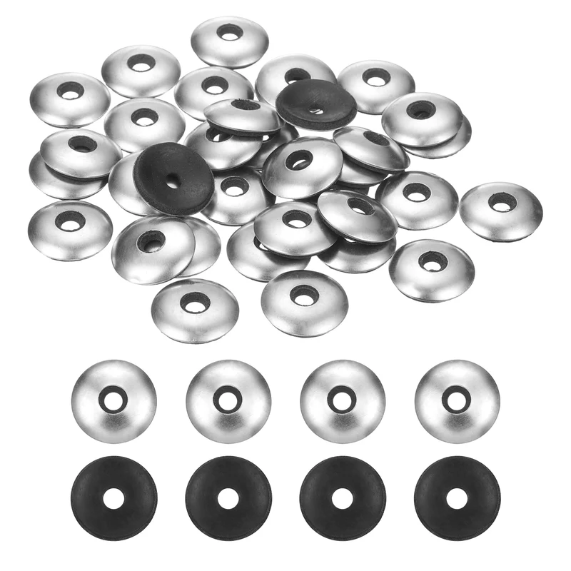 120Pcs Neoprene Washer, 7/32"x3/4" Stainless Steel EPDM Bonded Sealing Gasket