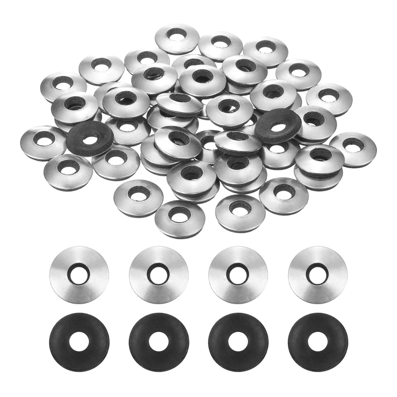 120Pcs Neoprene Washer, 7/32"x5/8" Stainless Steel EPDM Bonded Sealing Gasket