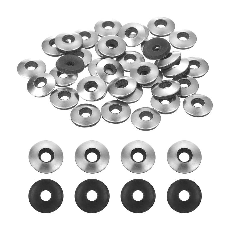 120Pcs Neoprene Washer 3/16"x9/16" Stainless Steel EPDM Bonded Sealing Gasket