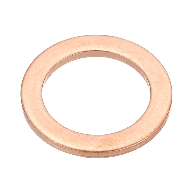 M14x20x1.5mm Flat Washers, 12PCS Copper Automotive Drain Plug Gaskets, Purple