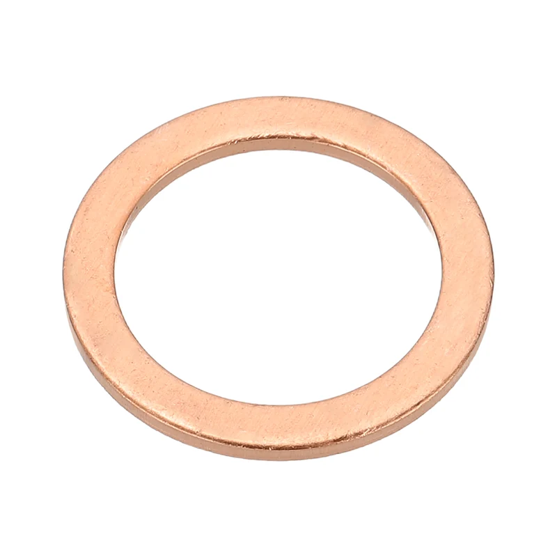 M18x24x1.5mm Flat Washers, 25PCS Copper Automotive Drain Plug Gaskets, Purple