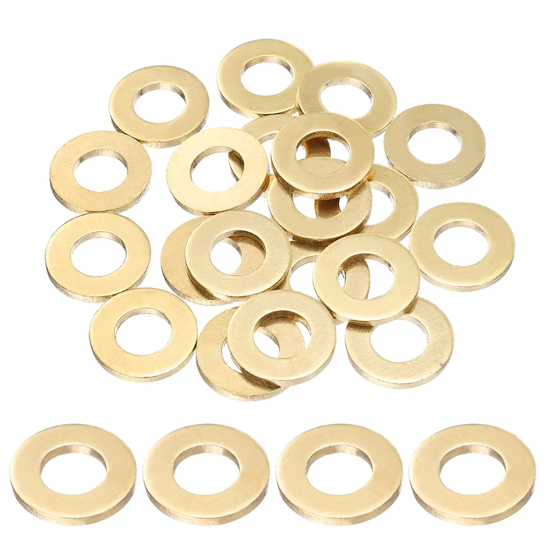 20Pcs M12 Flat Washer, 24mmx12mmx2mm Brass Sealing Washers for Screws Bolt