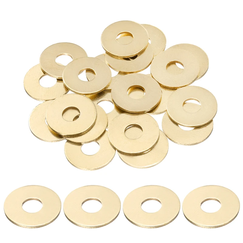 20Pcs M8 Flat Washer 24mmx8mmx1.5mm Brass Sealing Washers for Screws Bolt