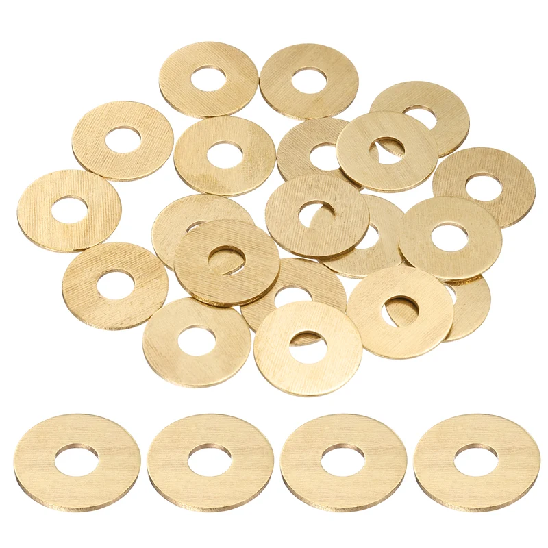 20Pcs M6 Flat Washer, 18mmx6mmx1mm Brass Sealing Washers for Screws Bolt