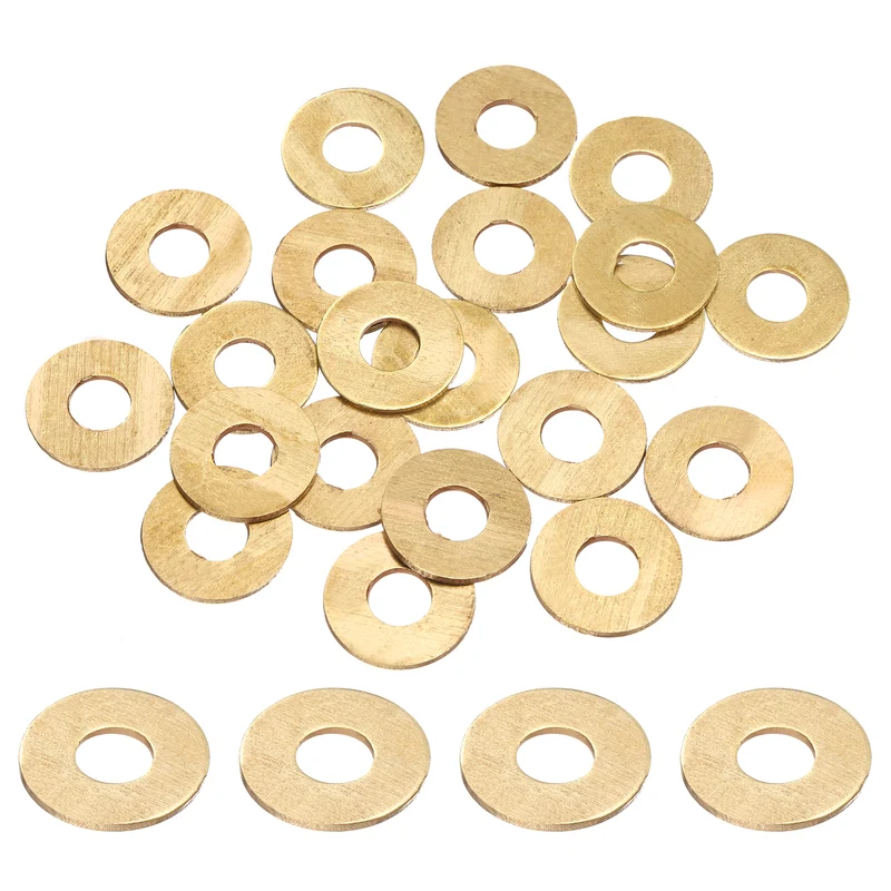 20Pcs M6 Flat Washer, 16mmx6mmx1mm Brass Sealing Washers for Screws Bolt