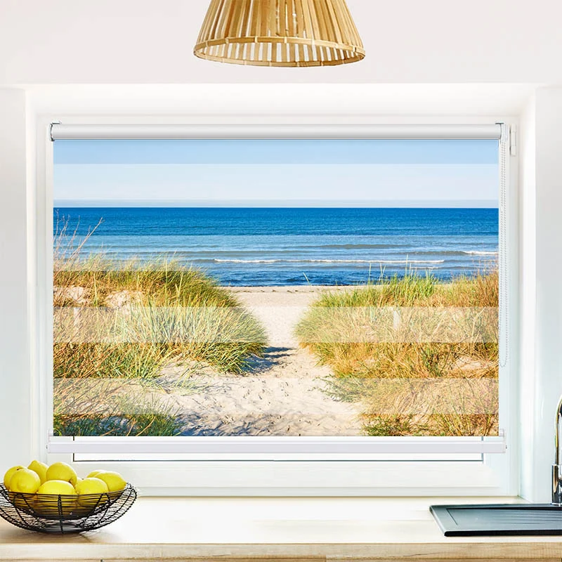 Klemmfix Doppelrollo "Duene Meer Ostsee" | Klemm Doppelrollo