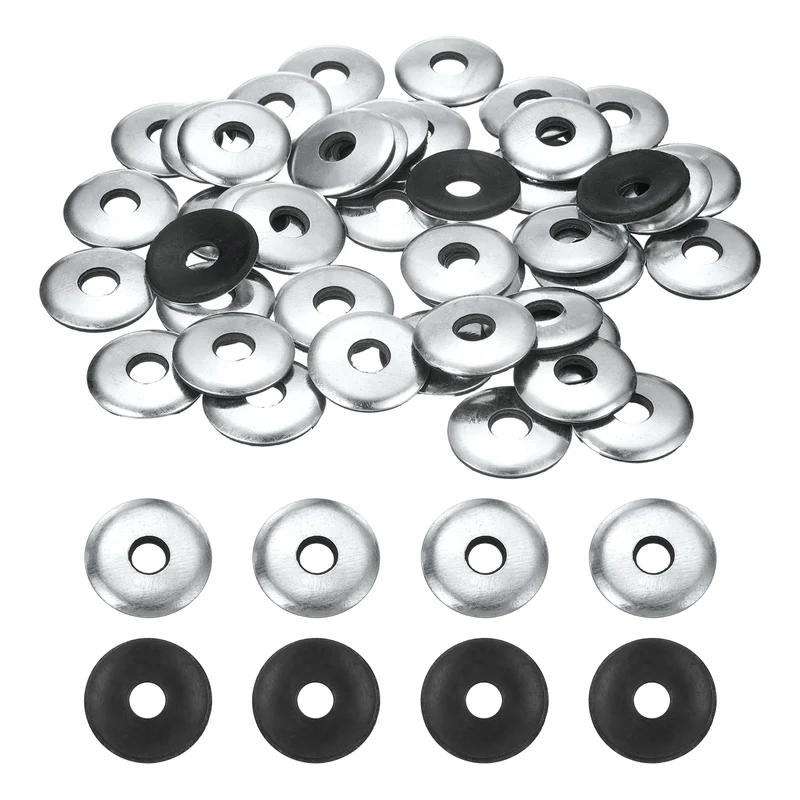 120Pcs Neoprene Washer, 5/16"x31/32" Galvanized Iron EPDM Bonded Sealing Gasket