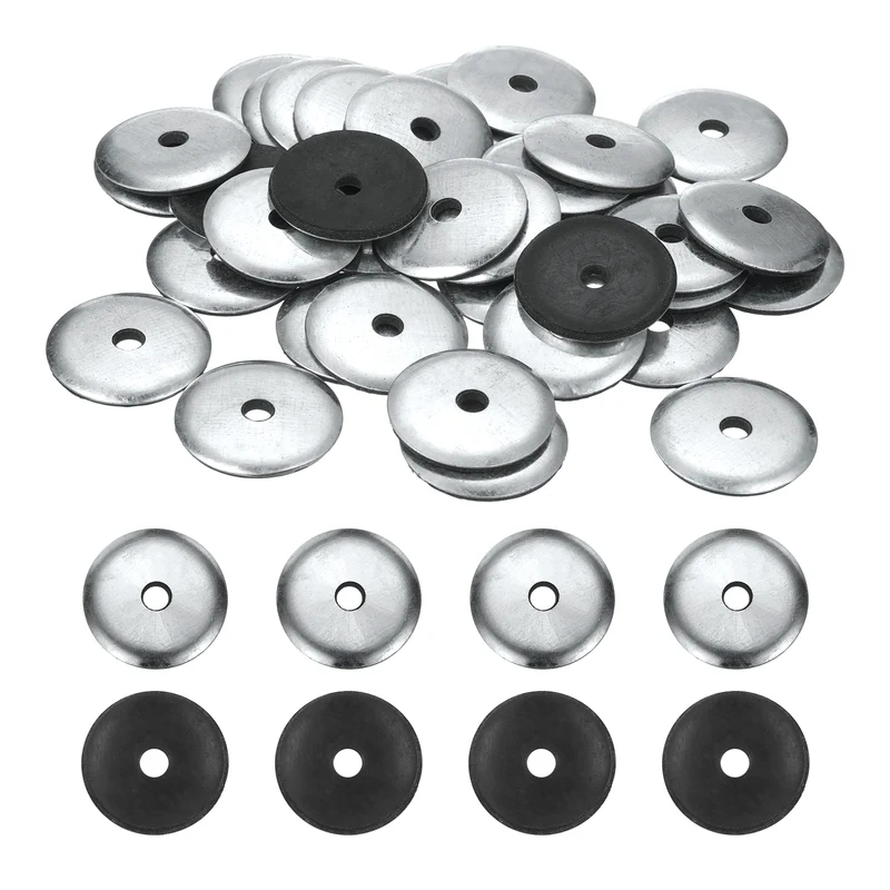 120Pcs Neoprene Washer, 7/32"x1-3/16" Galvanized Iron EPDM Bonded Sealing Gasket