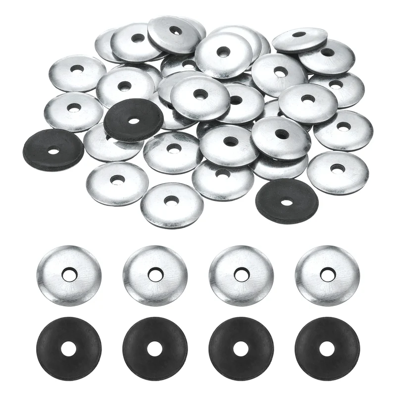 120Pcs Neoprene Washer, 7/32"x31/32" Galvanized Iron EPDM Bonded Sealing Gasket