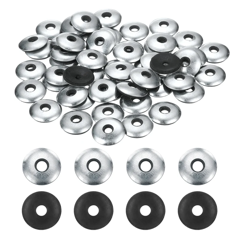120Pcs Neoprene Washer 7/32"x3/4" Galvanized Iron EPDM Bonded Sealing Gasket
