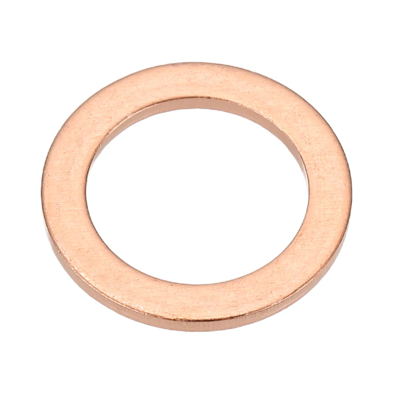 M14x20x1.5mm Flat Washers, 25PCS Copper Automotive Drain Plug Gaskets, Purple