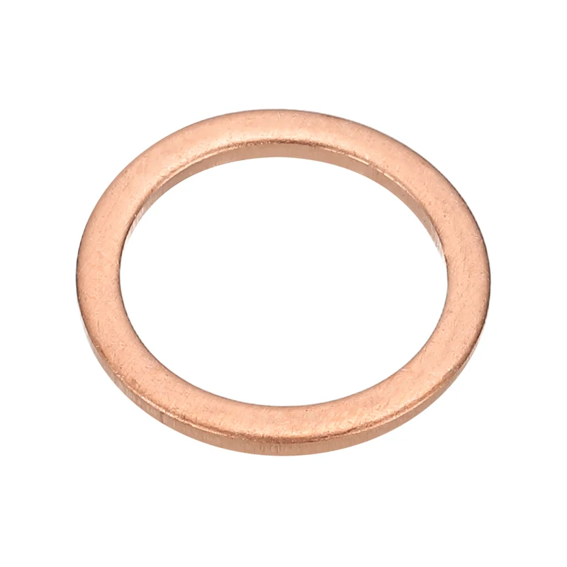 M14x18x1.5mm Flat Washers, 25PCS Copper Automotive Drain Plug Gaskets, Purple