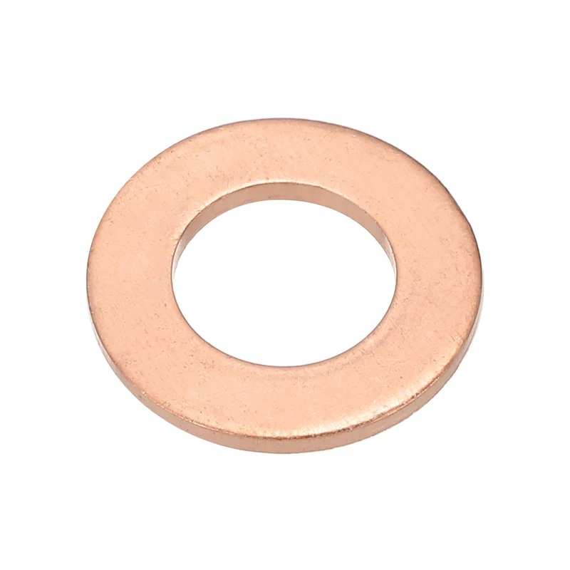 M10x18x1.5mm Flat Washers, 25PCS Copper Automotive Drain Plug Gaskets, Purple